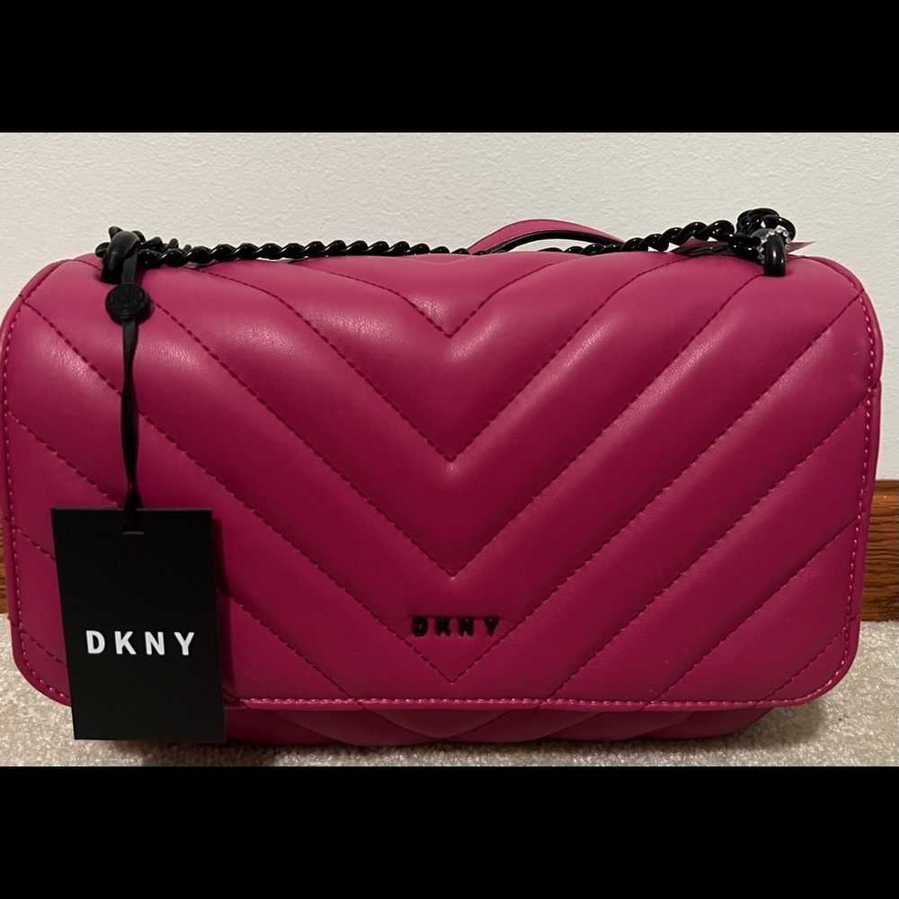 DKNY Veronica Large Shoulder Bag with Black Chain